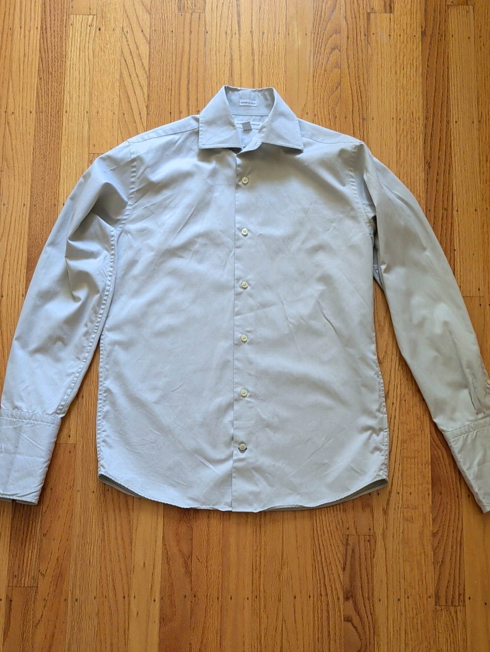 Banana Republic Men’s Shirt in Putty Grey Woven In Italy